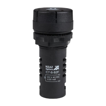 Зуммер с непрерывным сигналом OptiSignal Compact D22 С7-B-B2C черн. 24В AC/DC КЭАЗ 362181