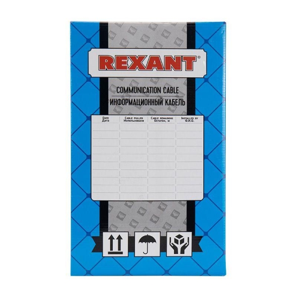 Кабель витая пара U/UTP кат.6 4х2х23AWG нг(А)-HF медь оранж. (305м) (м) Rexant 01-0050 Кабель витая пара U/UTP кат.6 4х2х23AWG нг(А)-HF медь оранж. (305м) (м) Rexant 01-0050