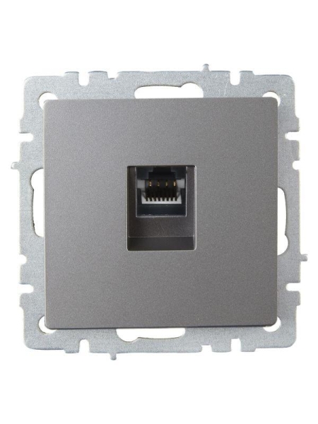 Розетка компьютерная СП RJ45 кат.6 BRITE РК11-БрС механизм сталь IEK BR-K10-2-K46 Розетка компьютерная СП RJ45 кат.6 BRITE РК11-БрС механизм сталь IEK BR-K10-2-K46