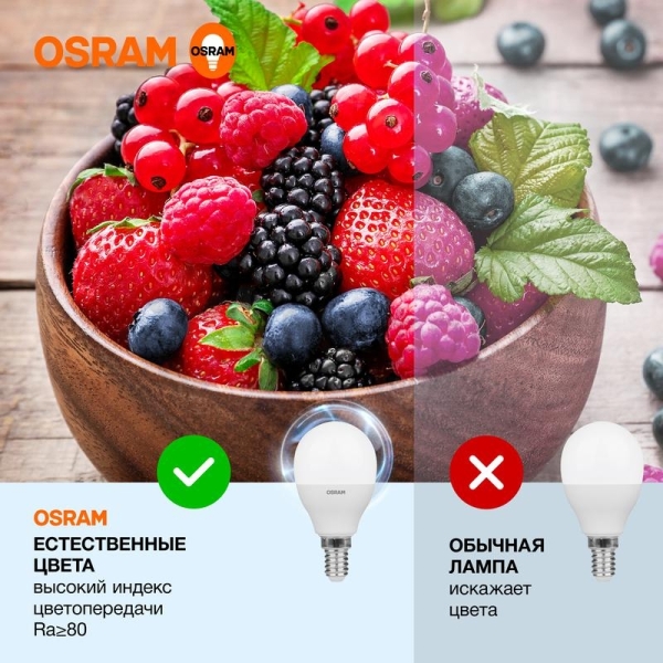 Лампа светодиодная LED G3 Value LVCLP75 10SW/865 10Вт шар матовая 6500К холод. бел. E14 800лм 230В 10х1 RU OSRAM 4058075579774