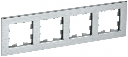 Рамка 4-м BRITE РУ-4-1-БрА металл алюм. IEK BR-M42-M-K47 Рамка 4-м BRITE РУ-4-1-БрА металл алюм. IEK BR-M42-M-K47