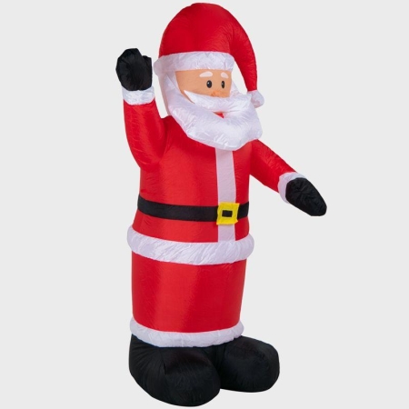 Фигура надувная 3D "Дед Мороз приветствует" 180см 5LED бел. 15Вт IP65 внутр. подсветка компрессор с адаптером 12В Neon-Night 511-114