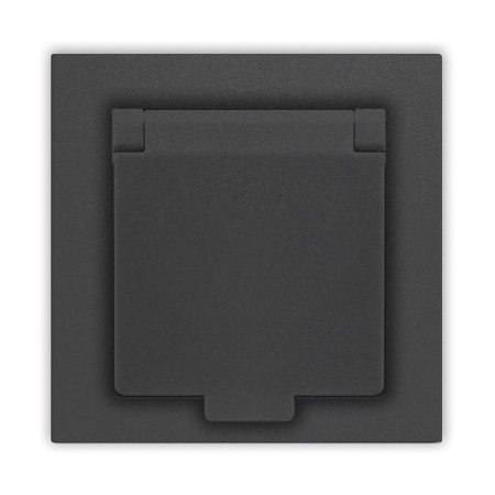 Розетка 1-м СП Афина 16А IP20 с заземл. с крышкой в сборе графит Universal A0029-Gr Розетка 1-м СП Афина 16А IP20 с заземл. с крышкой в сборе графит Universal A0029-Gr