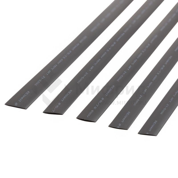 Трубка термоусадочная ТУТ нг 15.0/7.5 черн. 1м REXANT 21-5006