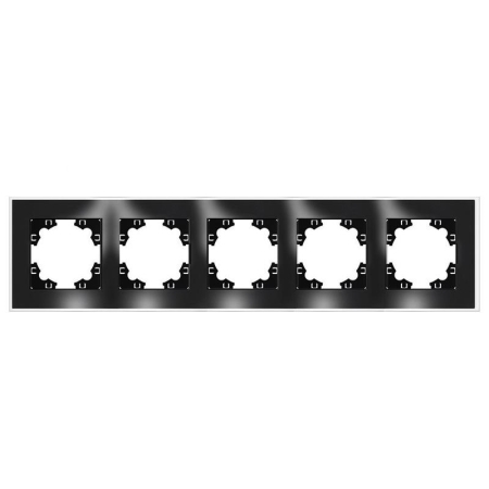 Рамка 5-м Афина стеклянная графит UNIVersal 2258