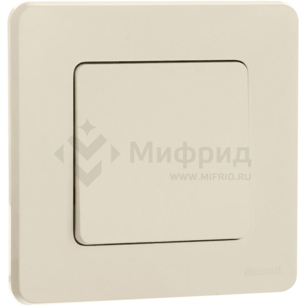 Выключатель кнопочный 1-кл. СП Inspiria 6А IP20 250В без фиксации НО/НЗ механизм сл. кость IEK 673691