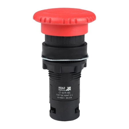 Кнопка аварийного останова OptiSignal Compact D22 С7-ESTR-401 красн. 1НЗ XB7ES542P КЭАЗ 362129