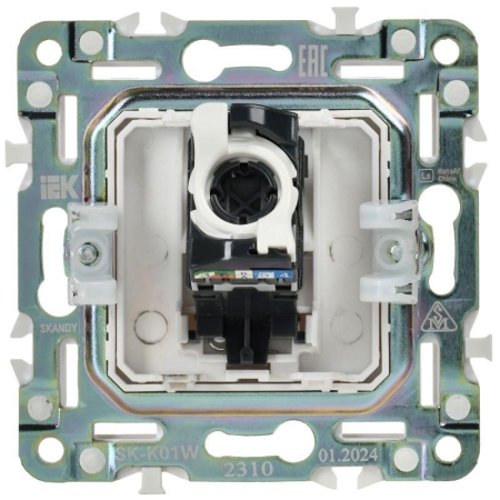 Розетка компьютерная RJ45 кат.5E SKANDY SK-K01W арктич. бел. IEK SK-K10-1-K01 Розетка компьютерная RJ45 кат.5E SKANDY SK-K01W арктич. бел. IEK SK-K10-1-K01