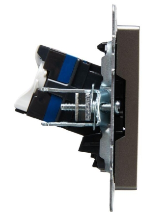 Розетка компьютерная двойн. СП RJ45 кат.6 BRITE РК11-2-БрС механизм сталь IEK BR-K20-2-K46 Розетка компьютерная двойн. СП RJ45 кат.6 BRITE РК11-2-БрС механизм сталь IEK BR-K20-2-K46