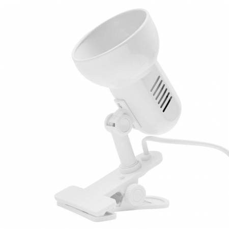 Светильник H-035 прищепка 220В 40Вт метал. бел. Camelion 7198