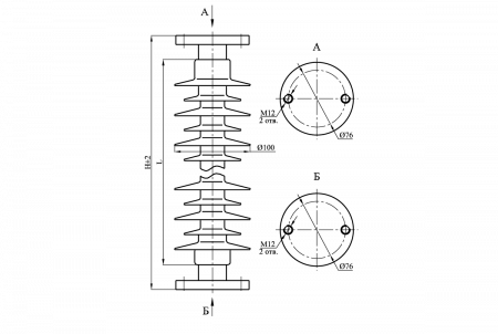 Изоляторы опорные полимерные типа ОСК 3-35 на напряжение 35 кВ