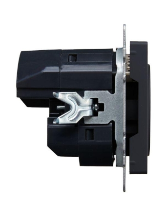 Розетка BRITE РЮш10-1-БрГ 16А с USB A+A 2.1А с заземл. защ. шторки механизм графит IEK BR-R14-16-U21-D21-K53 Розетка BRITE РЮш10-1-БрГ 16А с USB A+A 2.1А с заземл. защ. шторки механизм графит IEK BR-R14-16-U21-D21-K53