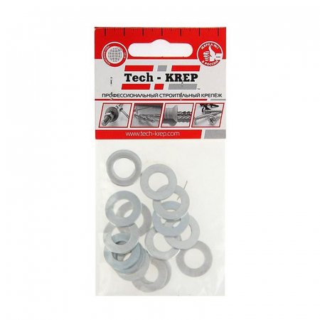 Шайба плоская М10 DIN 125 цинк. (пакет) (уп.15шт) Tech-Krep/Zitar 103046