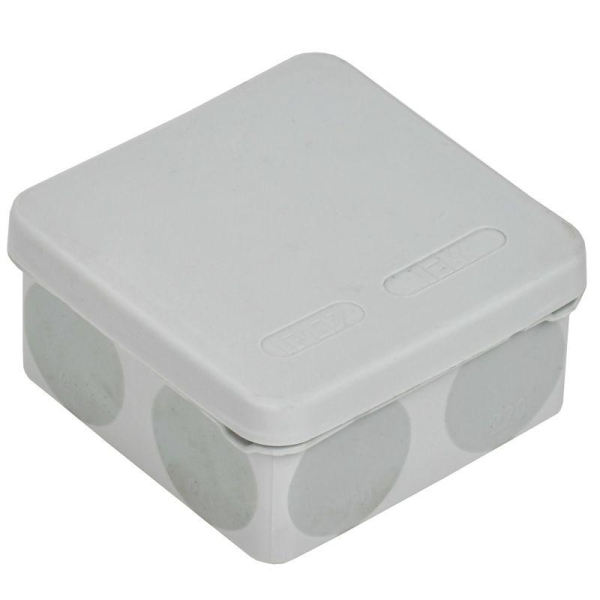 Коробка распаячная ОП КМ42435 80х80х40мм IP67 8 вводов сер. IEK UKO21-080-080-040-K41-66 Коробка распаячная ОП КМ42435 80х80х40мм IP67 8 вводов сер. IEK UKO21-080-080-040-K41-66