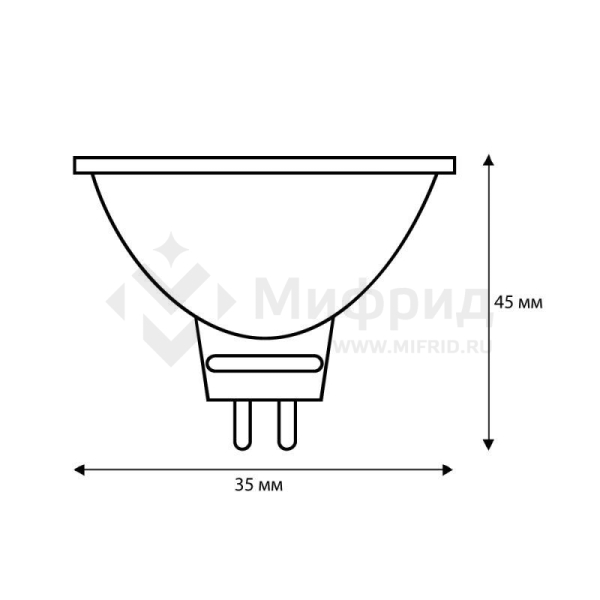 Лампа галогенная MINI JCDR (MR11) 35Вт GX5.3 230В Camelion 7092