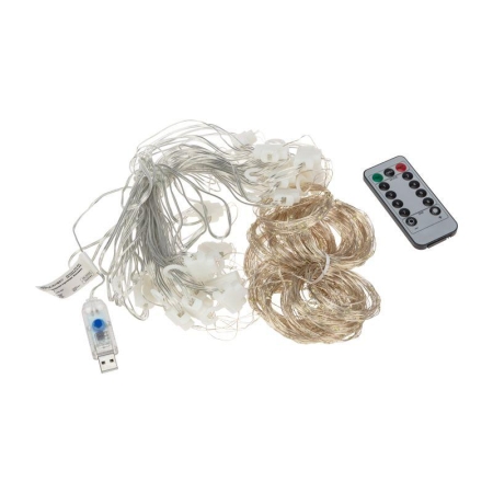 Гирлянда светодиодная "Роса "Светодиодный дождь" 6х3м LED бел. 24Вт IP20 USB+пульт управления Neon-Night 315-995 Гирлянда светодиодная "Роса "Светодиодный дождь" 6х3м LED бел. 24Вт IP20 USB+пульт управления Neon-Night 315-995