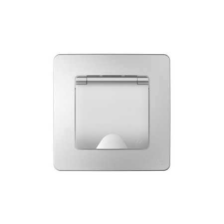 Розетка 1-м СП Blanca 16А IP44 250В с заземл. защ. шторки с крышкой алюм. SE BLNRS441113 Розетка 1-м СП Blanca 16А IP44 250В с заземл. защ. шторки с крышкой алюм. SE BLNRS441113