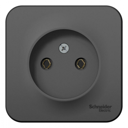 Розетка 1-м ОП Blanca 16А IP20 250В без заземл. без защ. шторок с изолир. пластиной антрацит SE BLNRA000116 Розетка 1-м ОП Blanca 16А IP20 250В без заземл. без защ. шторок с изолир. пластиной антрацит SE BLNRA000116