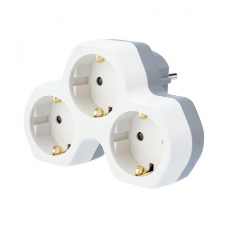 Разветвитель 3-м с заземл. 16А IP20 защ. шторки бел. Rexant 11-1088 Разветвитель 3-м с заземл. 16А IP20 защ. шторки бел. Rexant 11-1088