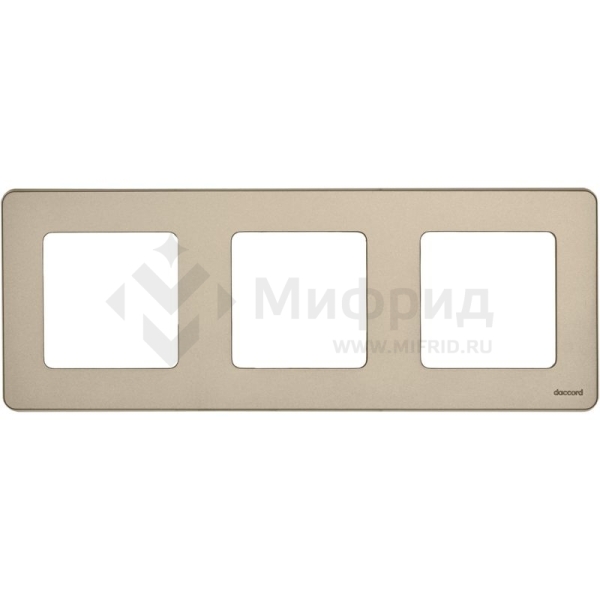 Рамка 3-м СП Inspiria IP20 шампань IEK 673958