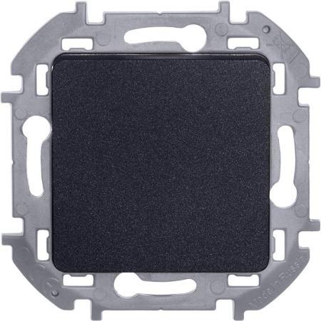 Выключатель кнопочный Inspiria 6А 250В без фиксации НО/НЗ механизм антрацит IEK 673693 Выключатель кнопочный Inspiria 6А 250В без фиксации НО/НЗ механизм антрацит IEK 673693