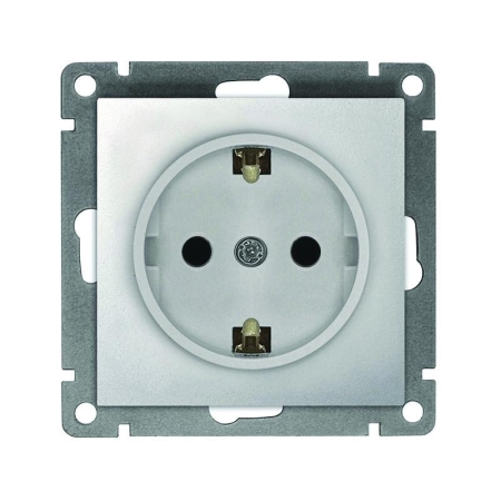 Розетка 1-м СП Афина 16А IP20 с заземл. механизм серебр. Universal A0028-S Розетка 1-м СП Афина 16А IP20 с заземл. механизм серебр. Universal A0028-S