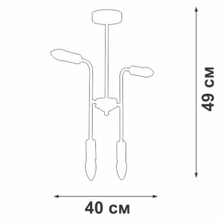Люстра 4xE14 макс. 40Вт Vitaluce V3022-1/4PL Люстра 4xE14 макс. 40Вт Vitaluce V3022-1/4PL