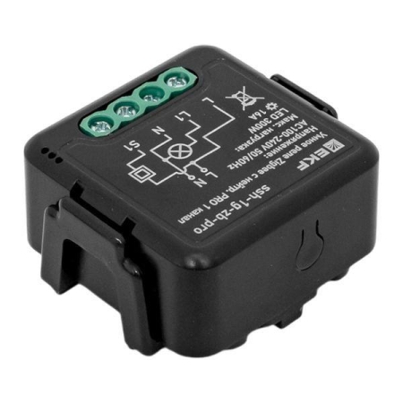 Реле умное в подрозетник 1-канальное Zigbee Connect Select 16А с нейтралью EKF PRO ssh-1g-zb-pro
