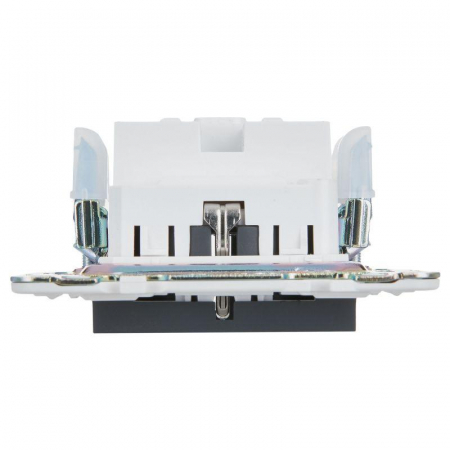 Розетка SKANDY 16А с заземл. защ. шторки безвинт. крепл. SK-R06G графит IEK SK-R14-16-1-K53