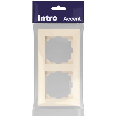 Рамка 2-м СП Accent 6-502-02 сл. кость Intro Б0063752 Рамка 2-м СП Accent 6-502-02 сл. кость Intro Б0063752