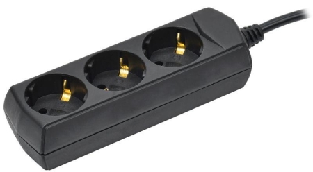 Удлинитель 3х3м с заземл. 10А IP20 У03 250В ПВС 3х1 черн. GENERICA WYP10-10-03-03-Z-K02-G Удлинитель 3х3м с заземл. 10А IP20 У03 250В ПВС 3х1 черн. GENERICA WYP10-10-03-03-Z-K02-G