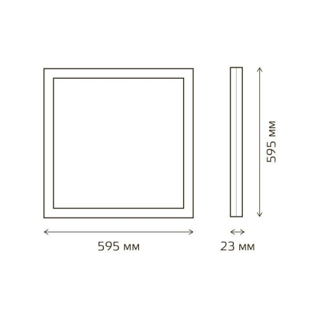 Светильник светодиодный 40Вт 6500К IP40 3800лм 595х595х23мм офисный матов. равномерной засветкой GAUSS 842161340 Светильник светодиодный 40Вт 6500К IP40 3800лм 595х595х23мм офисный матов. равномерной засветкой GAUSS 842161340