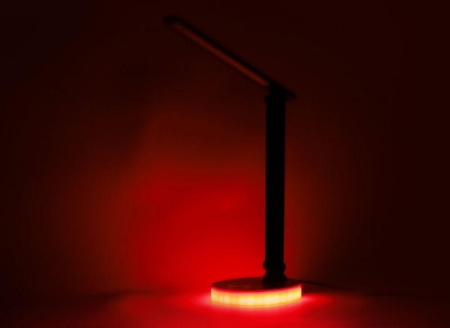 Светильник светодиодный настольный UF-822 C02 7Вт димм. 3 цвет. темп. RGB ночник черн. Ultraflash 15177