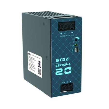 Источник питания ВЕКТОР-А-БП-1AC/24DC/20 СТЭЗ 50100004