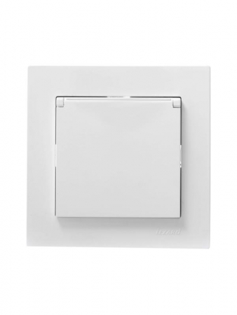 Розетка 1-м СП Vesna с заземл. с крышкой ПБТ механизм бел. LEZARD 742-0288-123B Розетка 1-м СП Vesna с заземл. с крышкой ПБТ механизм бел. LEZARD 742-0288-123B