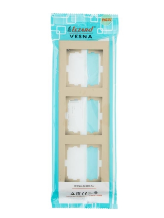 Рамка 3-м VESNA горизонт. без вставки зол. LEZARD 742-3600-148 Рамка 3-м VESNA горизонт. без вставки зол. LEZARD 742-3600-148