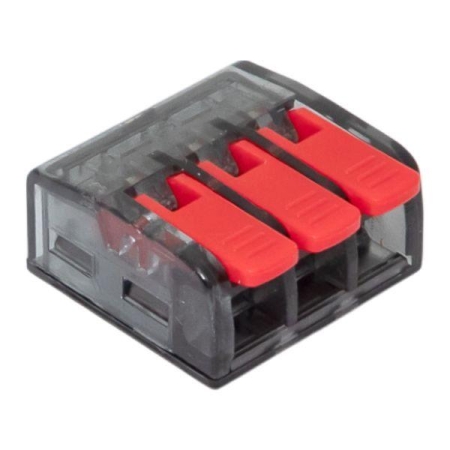 Клемма строительно-монтажная СМК 221-613 3-проводная 0.5-4.0(6)кв.мм с рычагом (уп.40шт) PROxima EKF plc-smk-221-613