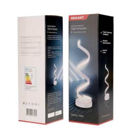 Светильник светодиодный декоративный Spiral Trio 2Вт 3000К 5В бел. Rexant 609-028 Светильник светодиодный декоративный Spiral Trio 2Вт 3000К 5В бел. Rexant 609-028