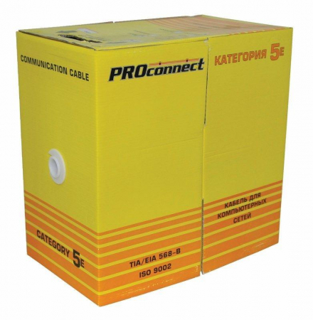 Кабель UTP 4х2х26AWG кат.5 омедн. алюм. (уп.305м) PROCONNECT LIGHT 01-0048-3 Кабель UTP 4х2х26AWG кат.5 омедн. алюм. (уп.305м) PROCONNECT LIGHT 01-0048-3