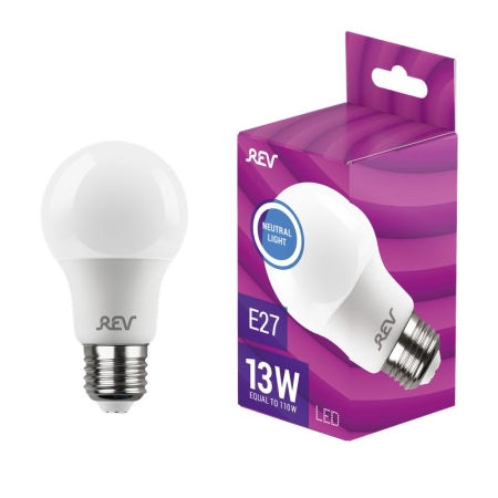 Лампа светодиодная LED-A65-E27-13Вт-4000K 13Вт грушевидная 4000К нейтр. бел. E27 1000лм 180-240В REV 32268 9 Лампа светодиодная LED-A65-E27-13Вт-4000K 13Вт грушевидная 4000К нейтр. бел. E27 1000лм 180-240В REV 32268 9