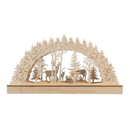 Фигура деревянная "Семейство оленей" 30х5х15.7см 1Вт IP20 с подсветкой Neon-Night 504-026