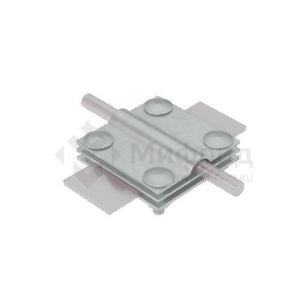 Соединитель крестообразный 3XS-D5-12-B40 AURAFORT HD для прутка d5-12мм и полосы до 40мм с 3 пластинами сталь гор. оцинк. КМ MA0023