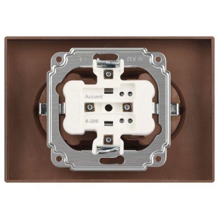 Розетка 2-м СП Accent 6-205-08 16А IP20 250В 2P+E Schuko AL/CU бронза Intro Б0063498 Розетка 2-м СП Accent 6-205-08 16А IP20 250В 2P+E Schuko AL/CU бронза Intro Б0063498