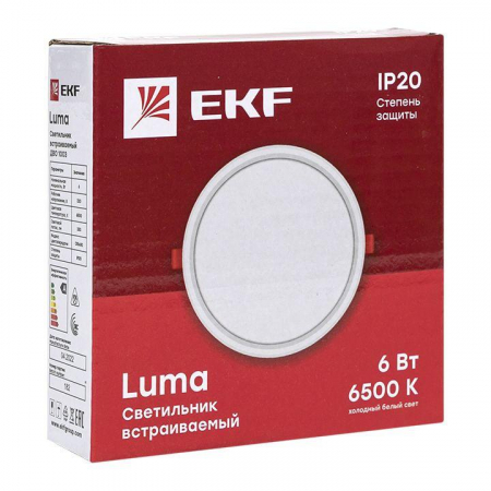 Светильник светодиодный ДВО 1003 6Вт 6500К IP20 встраив. Basic EKF DLL-1003-6-6500 Светильник светодиодный ДВО 1003 6Вт 6500К IP20 встраив. Basic EKF DLL-1003-6-6500
