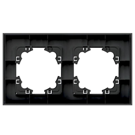 Рамка 2-м Афина стеклянная графит UNIVersal 2255 Рамка 2-м Афина стеклянная графит UNIVersal 2255