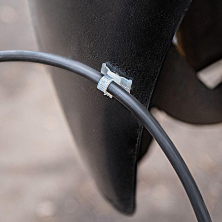 Хомут кабельный 2.5х100 P6.6 бел. с крепежным пистоном (уп.100шт) Rexant 07-0107