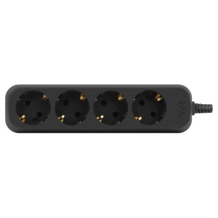 Колодка удлинителя 4-м с заземл. черн. KX-4e-B Эра Б0061730 Колодка удлинителя 4-м с заземл. черн. KX-4e-B Эра Б0061730