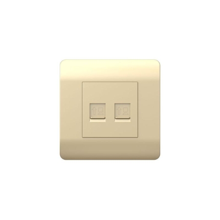 Розетка компьютерная 2-м NEW3-E RJ45 шампань CHINT 431455 Розетка компьютерная 2-м NEW3-E RJ45 шампань CHINT 431455