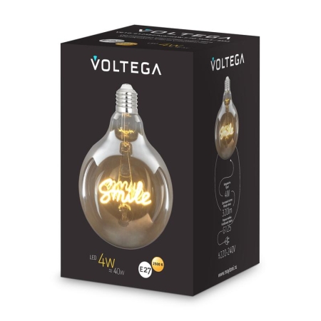 Лампа светодиодная филаментная Loft 271 G125 4Вт 2500К E27 Voltega 8553 Лампа светодиодная филаментная Loft 271 G125 4Вт 2500К E27 Voltega 8553