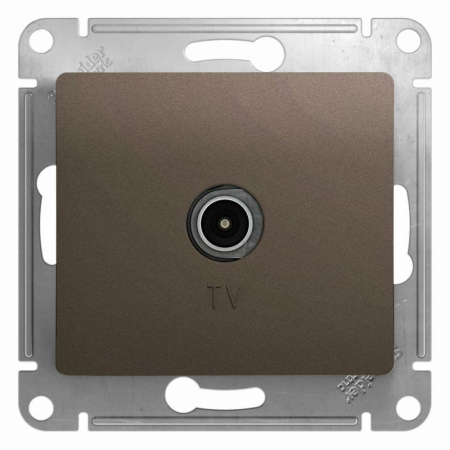 Розетка телевизионная одиночная TV 1-м СП Glossa 1дБ механизм шоколад SE GSL000891 Розетка телевизионная одиночная TV 1-м СП Glossa 1дБ механизм шоколад SE GSL000891